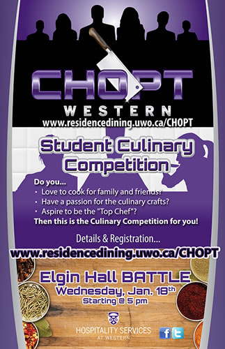CHOPT - Student Culinary Competition @ Elgin Hall