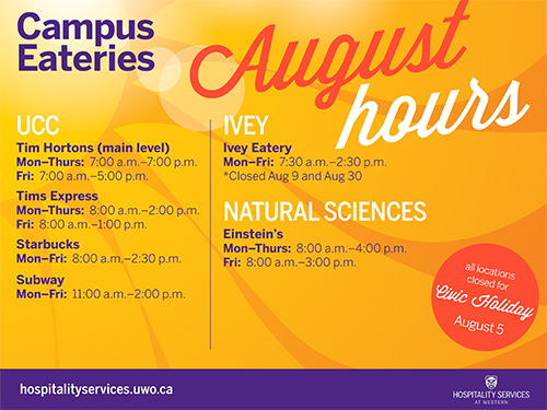 August Summer Hours