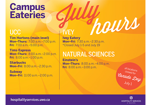 July Summer Hours