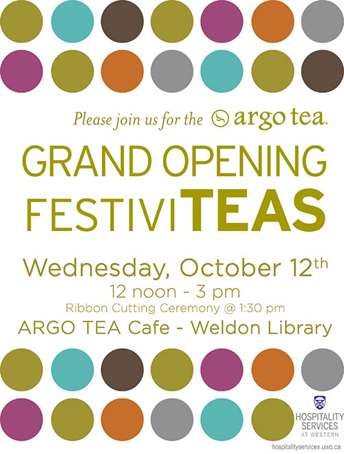 Argo Tea Grand Opening Celebration