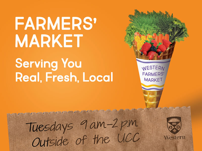 Farmer's Market. Tuesdays 9am - 2pm, outside of the UCC. 